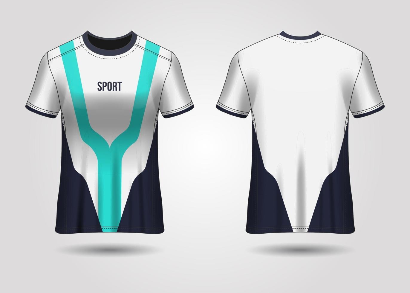 diseño de camiseta deportiva. maillot de carreras. vista frontal y trasera uniforme. vector