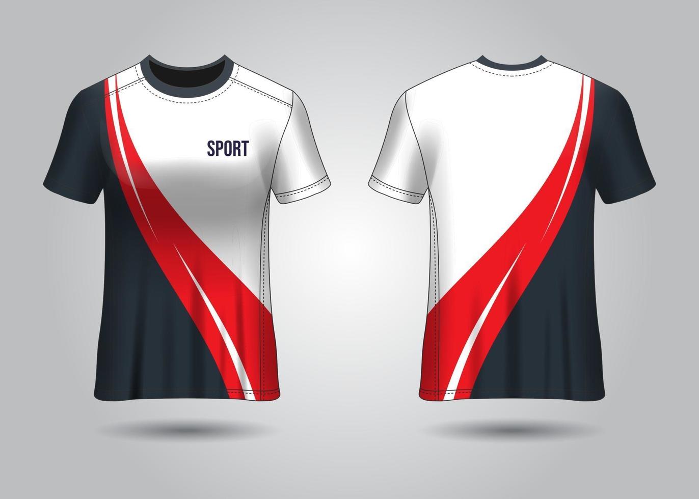 T-Shirt Sport Design. Racing jersey. uniform front and back view. vector