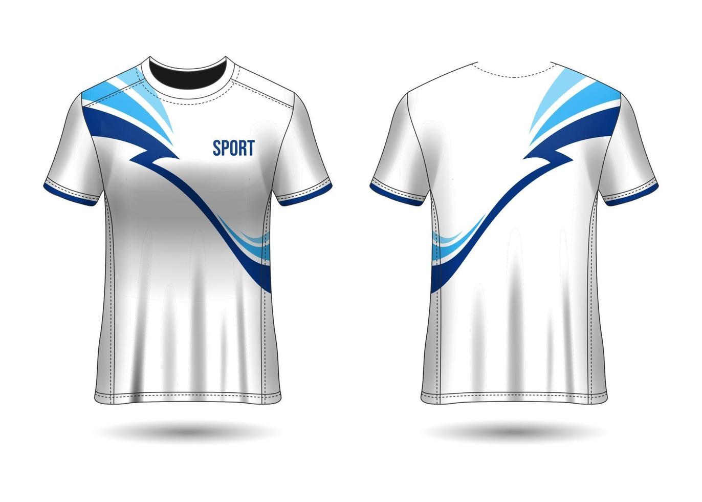 T-Shirt Sport Design. Racing jersey. uniform front and back view. vector