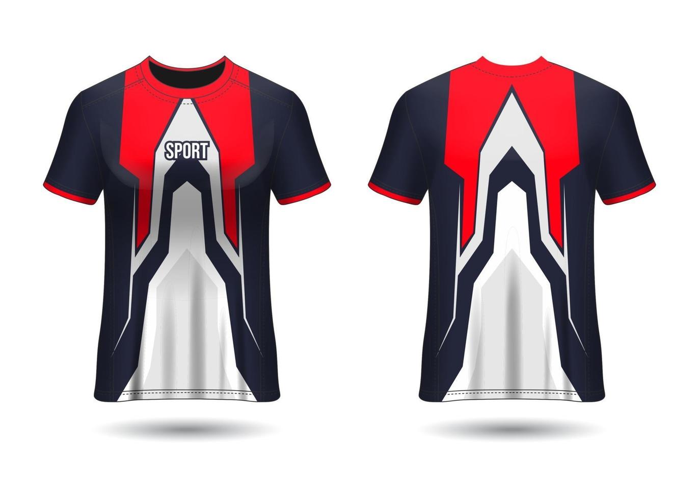 T-Shirt Sport Design. Racing jersey. uniform front and back view. vector