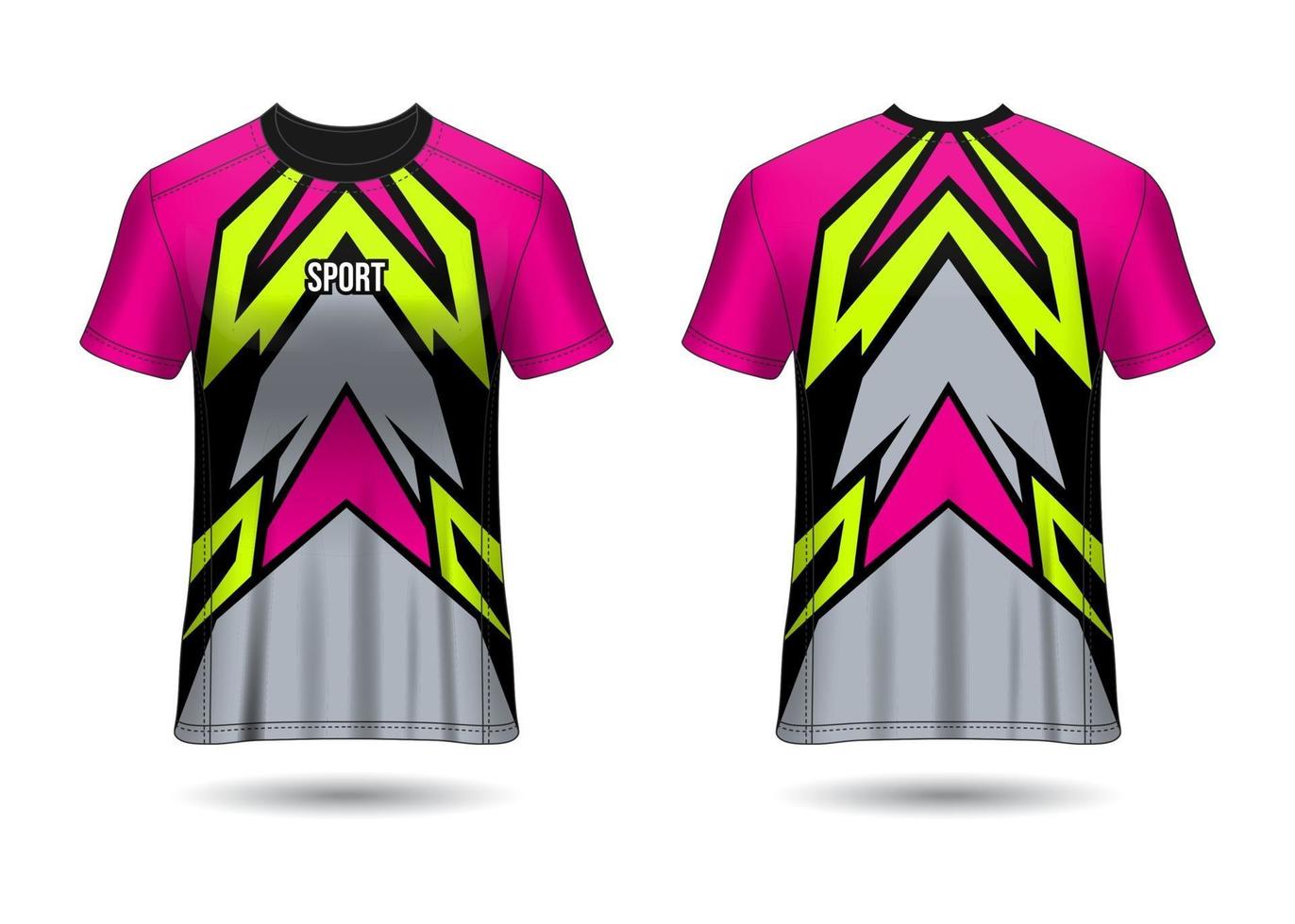 T-Shirt Sport Design. Racing jersey. uniform front and back view. vector
