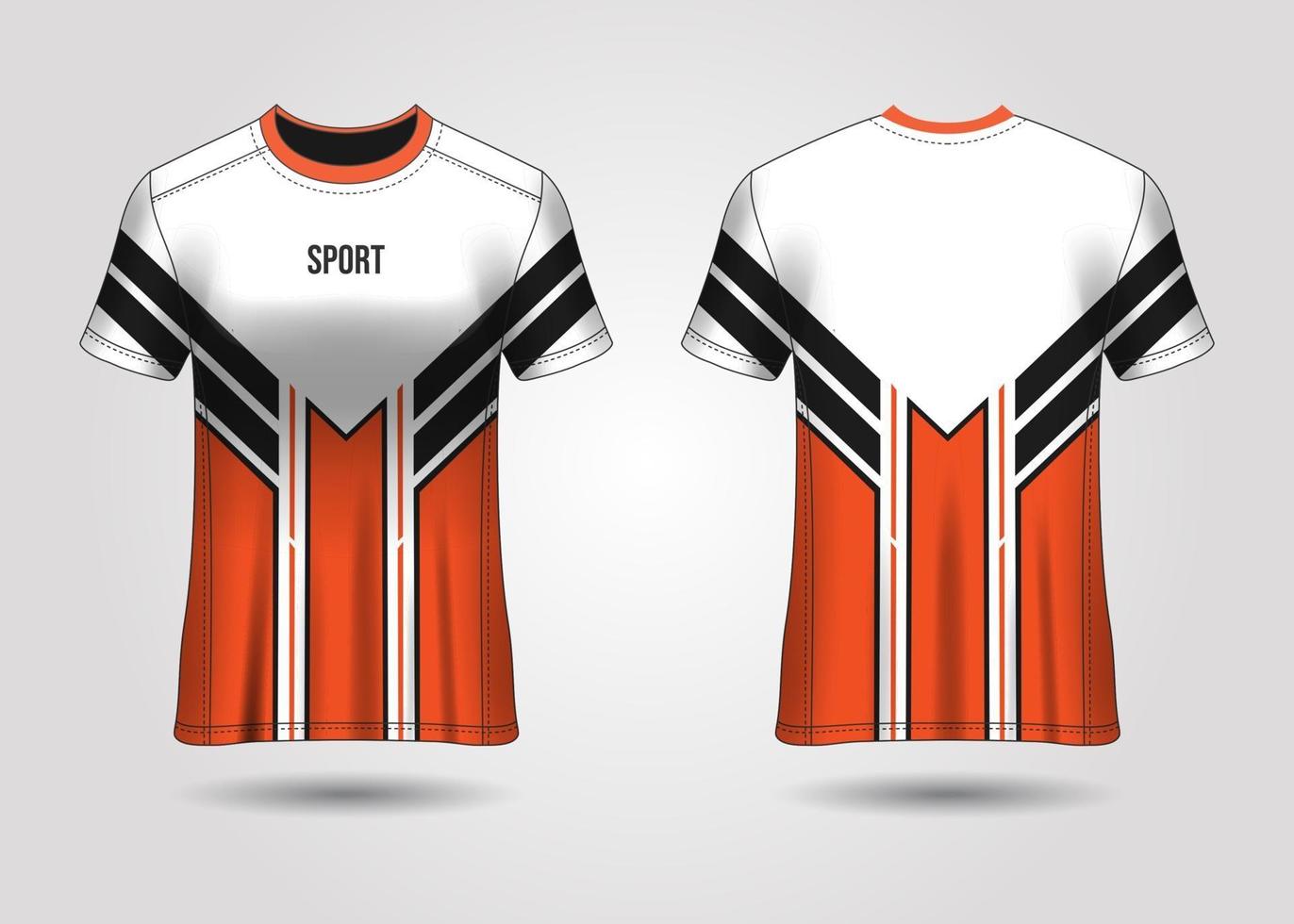 T-Shirt Sport Design. Racing jersey. uniform front and back view. vector