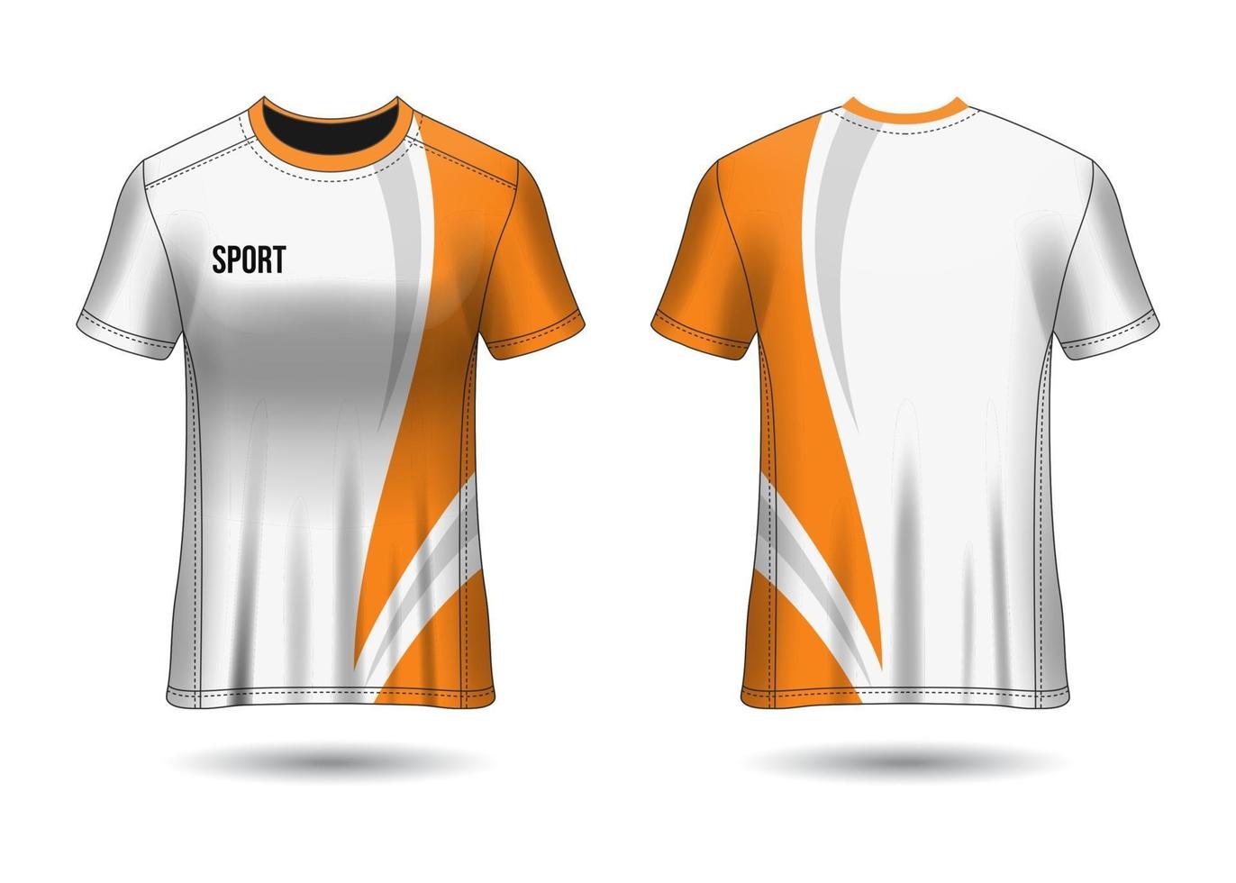 T-Shirt Sport Design. Racing jersey. uniform front and back view. vector