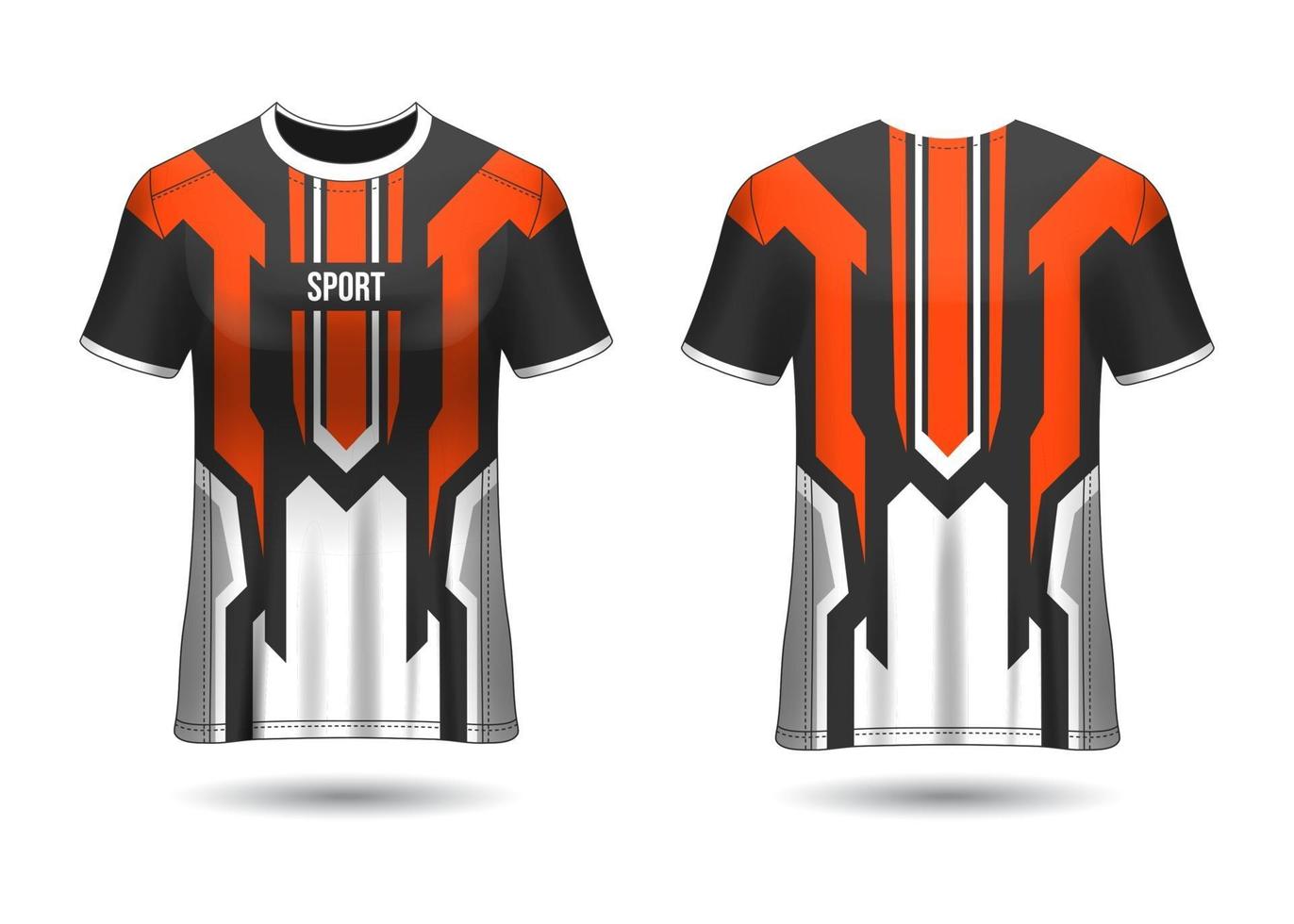 diseño de camiseta deportiva. maillot de carreras. vista frontal y trasera uniforme. vector