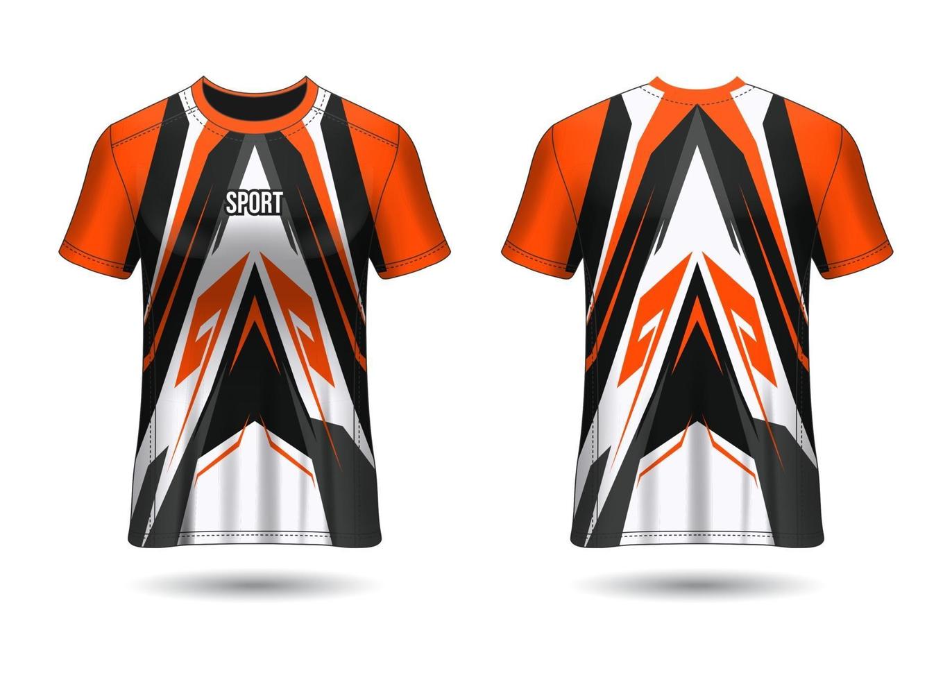 T-Shirt Sport Design. Racing jersey. uniform front and back view. vector