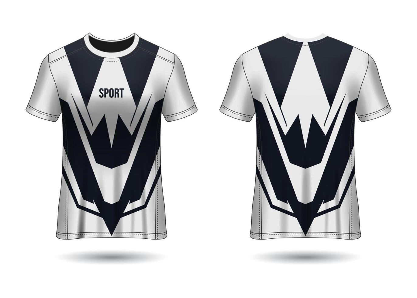 diseño de camiseta deportiva. maillot de carreras. vista frontal y trasera uniforme. vector