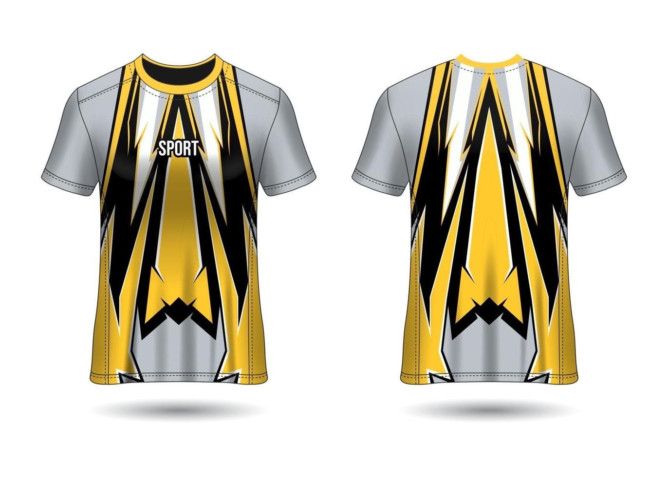 diseño de camiseta deportiva. maillot de carreras. vista frontal y trasera uniforme. vector