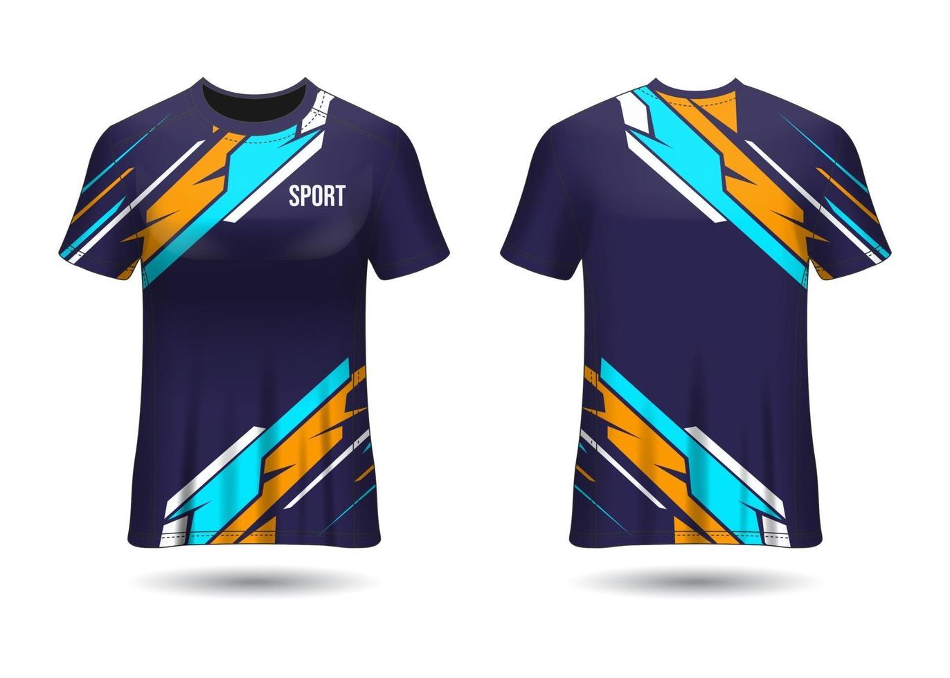 diseño de camiseta deportiva. maillot de carreras. vista frontal y trasera uniforme. vector