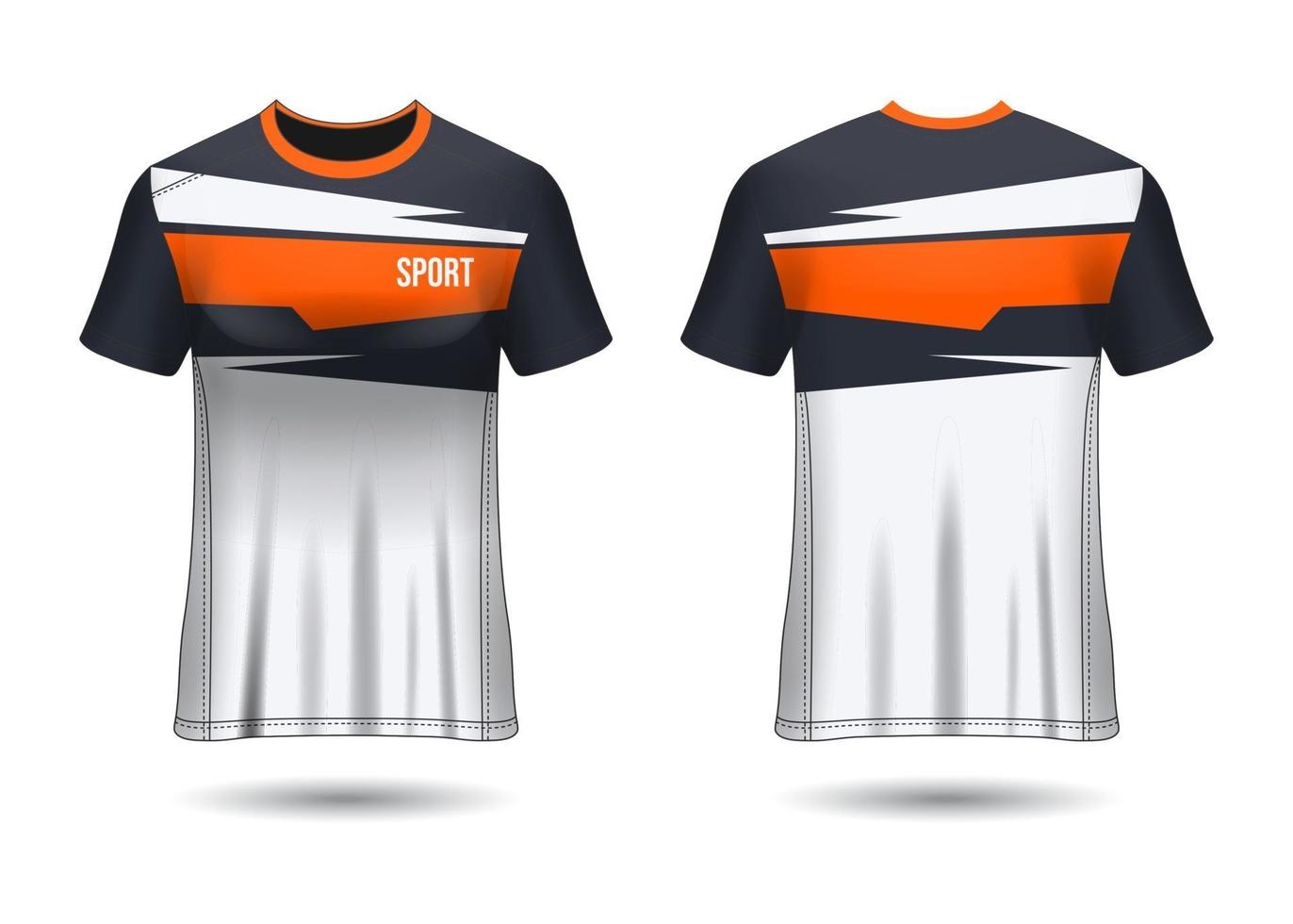 T-Shirt Sport Design. Racing jersey. uniform front and back view. vector