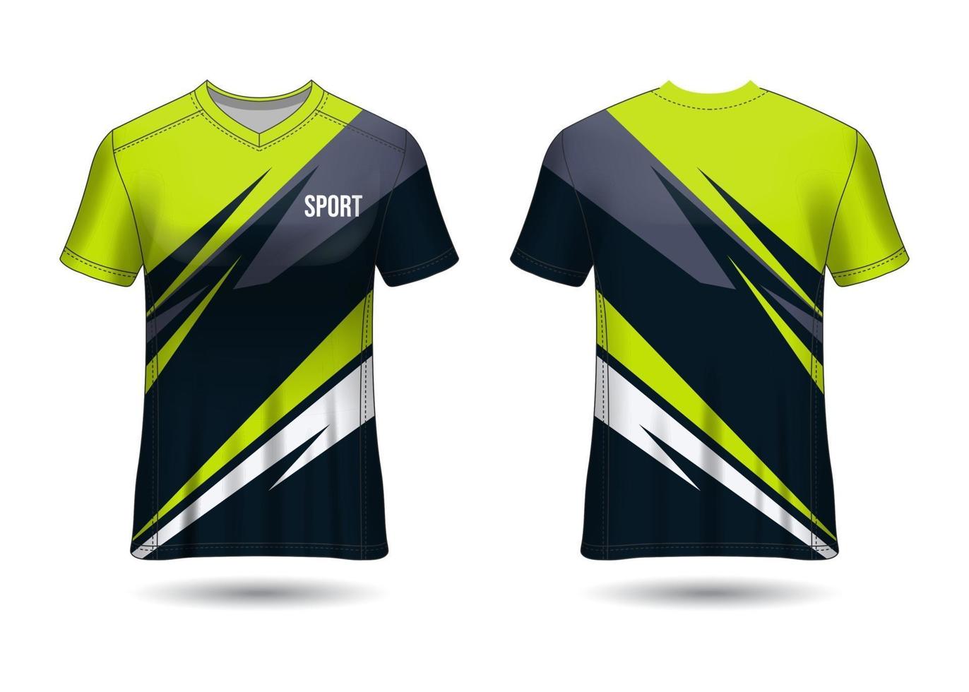 diseño de camiseta deportiva. maillot de carreras. vista frontal y trasera uniforme. vector