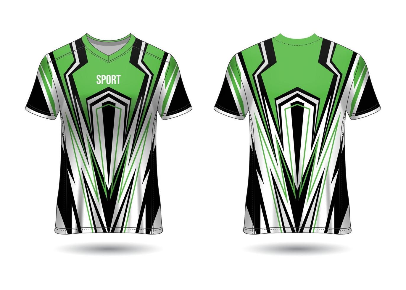 T-Shirt Sport Design. Racing jersey. uniform front and back view. vector