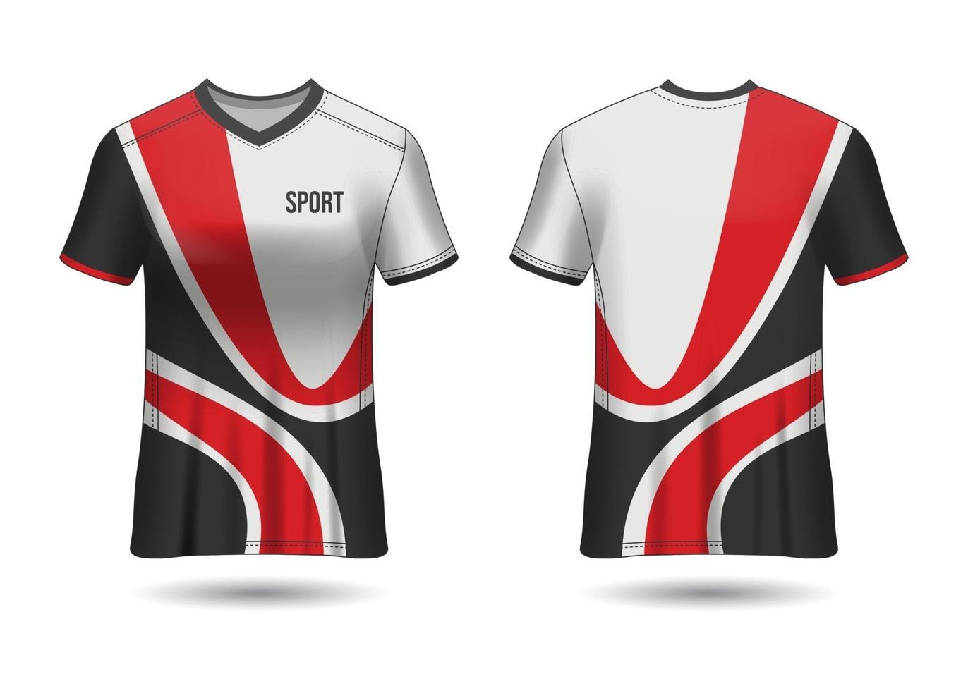 T-Shirt Sport Design. Racing jersey. uniform front and back view ...