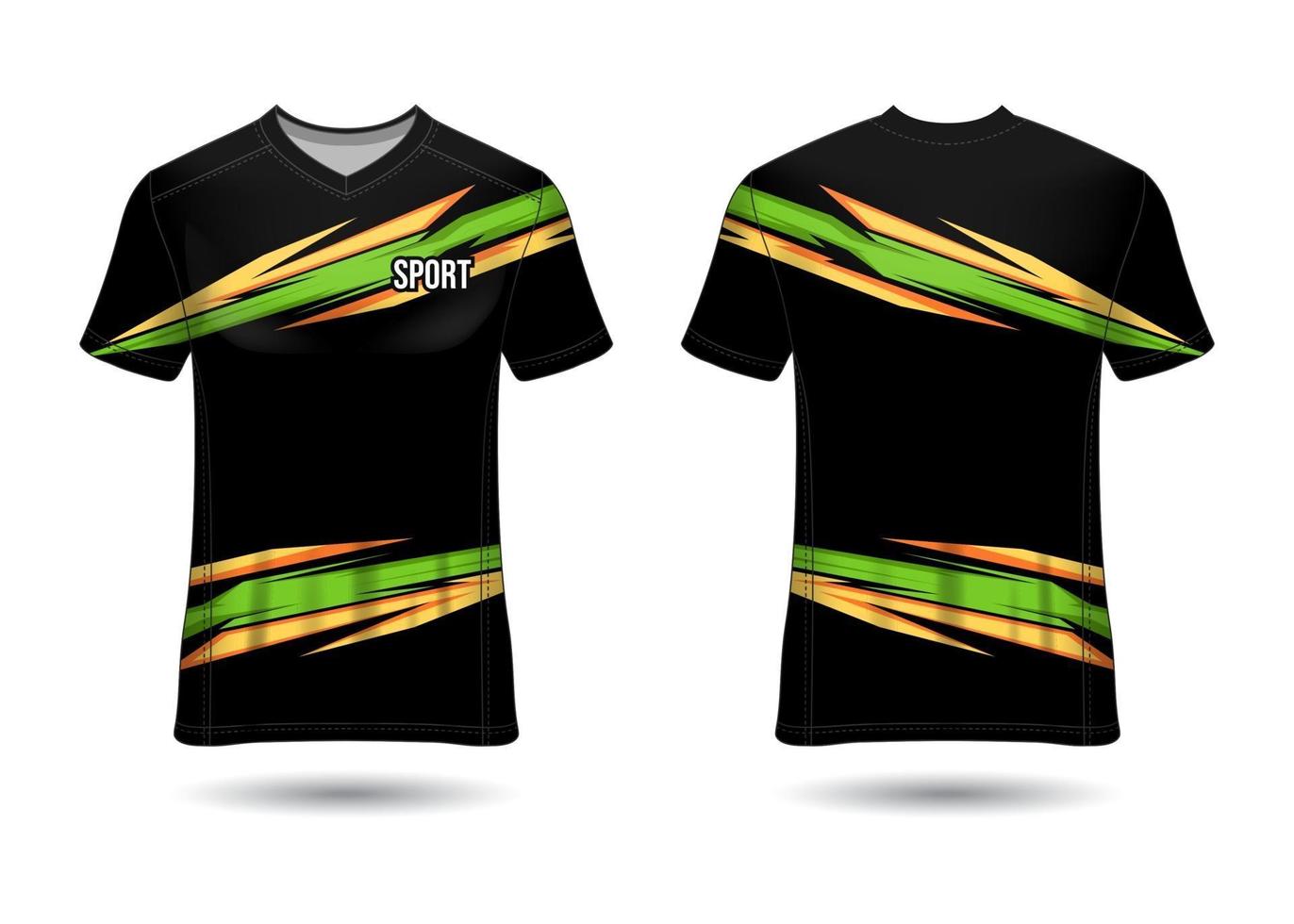 T-Shirt Sport Design. Racing jersey. uniform front and back view. vector