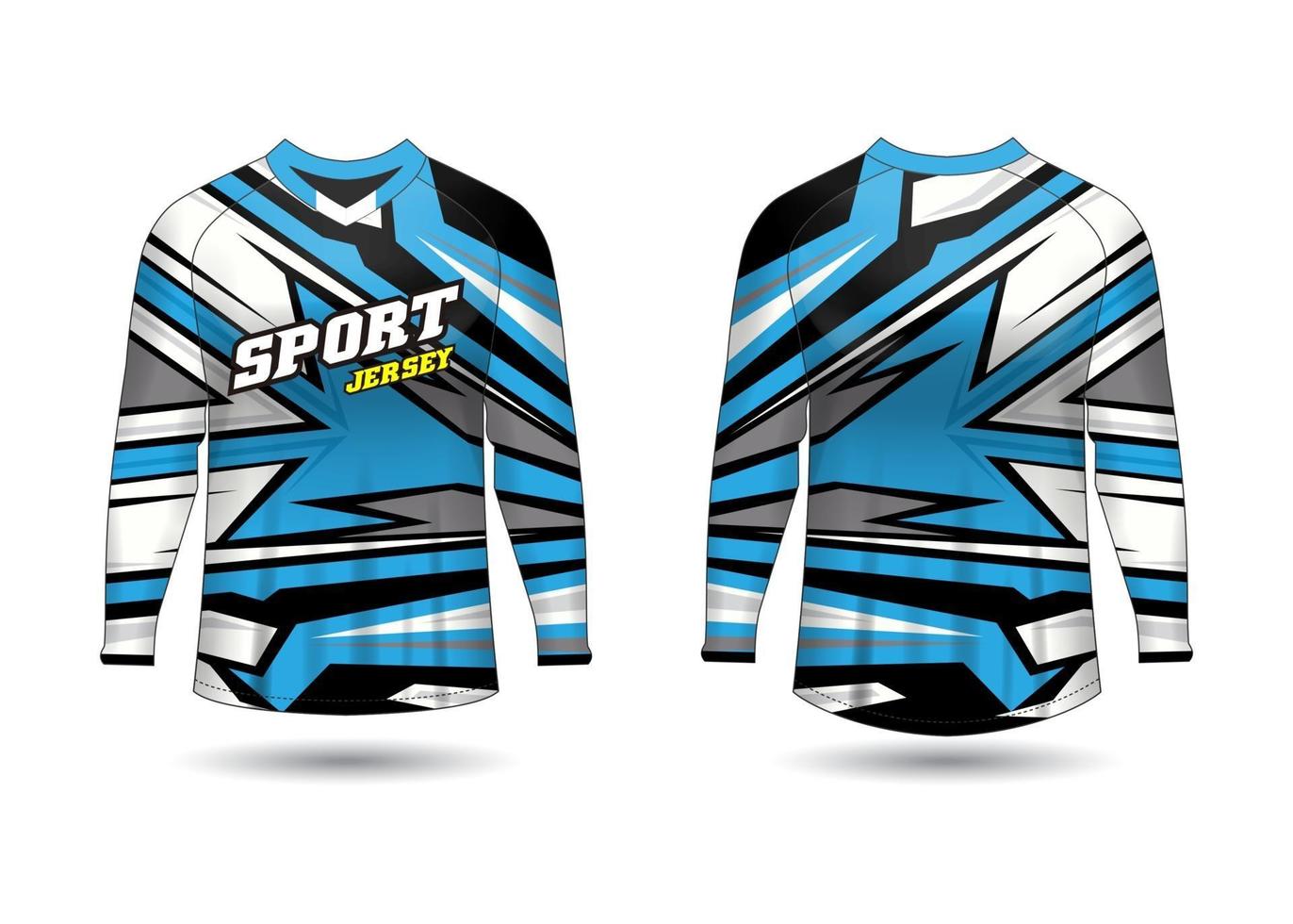 T-Shirt Sport Design. Racing jersey. uniform front and back view. vector