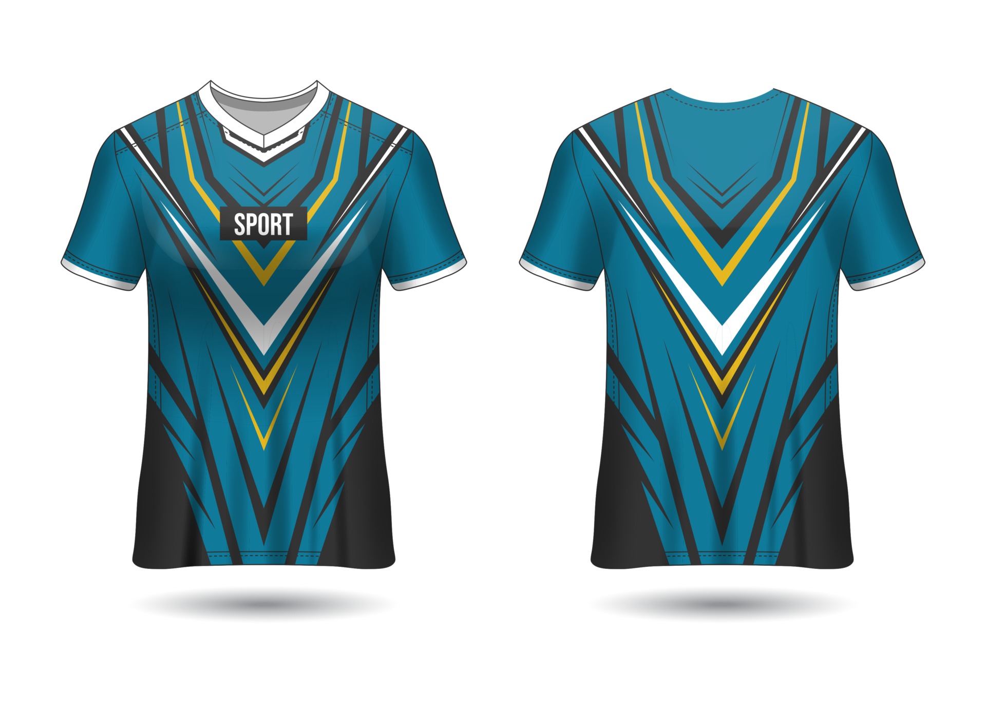 T-Shirt Sport Design. Racing jersey. uniform front and back view ...