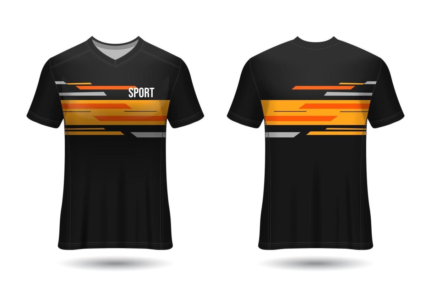 diseño de camiseta deportiva. maillot de carreras. vista frontal y trasera uniforme. vector