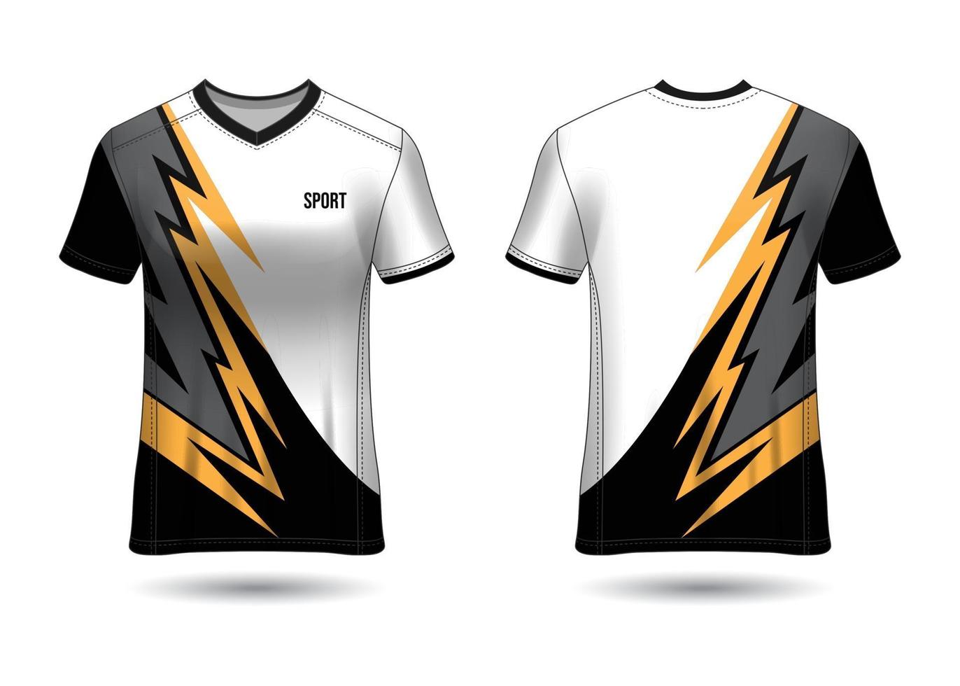 T-Shirt Sport Design. Racing jersey. uniform front and back view. vector