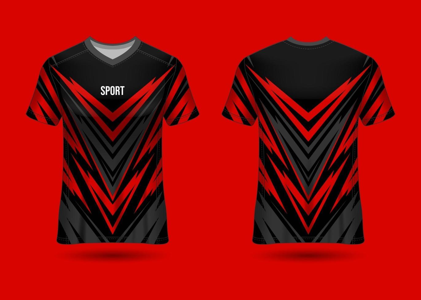 T-Shirt Sport Design. Racing jersey. uniform front and back view. vector