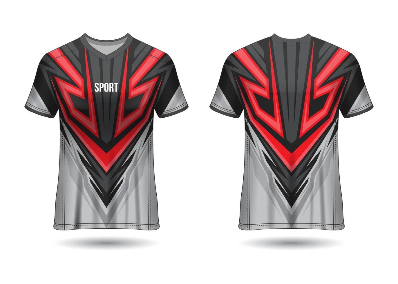 T-Shirt Sport Design. Racing jersey. uniform front and back view. vector