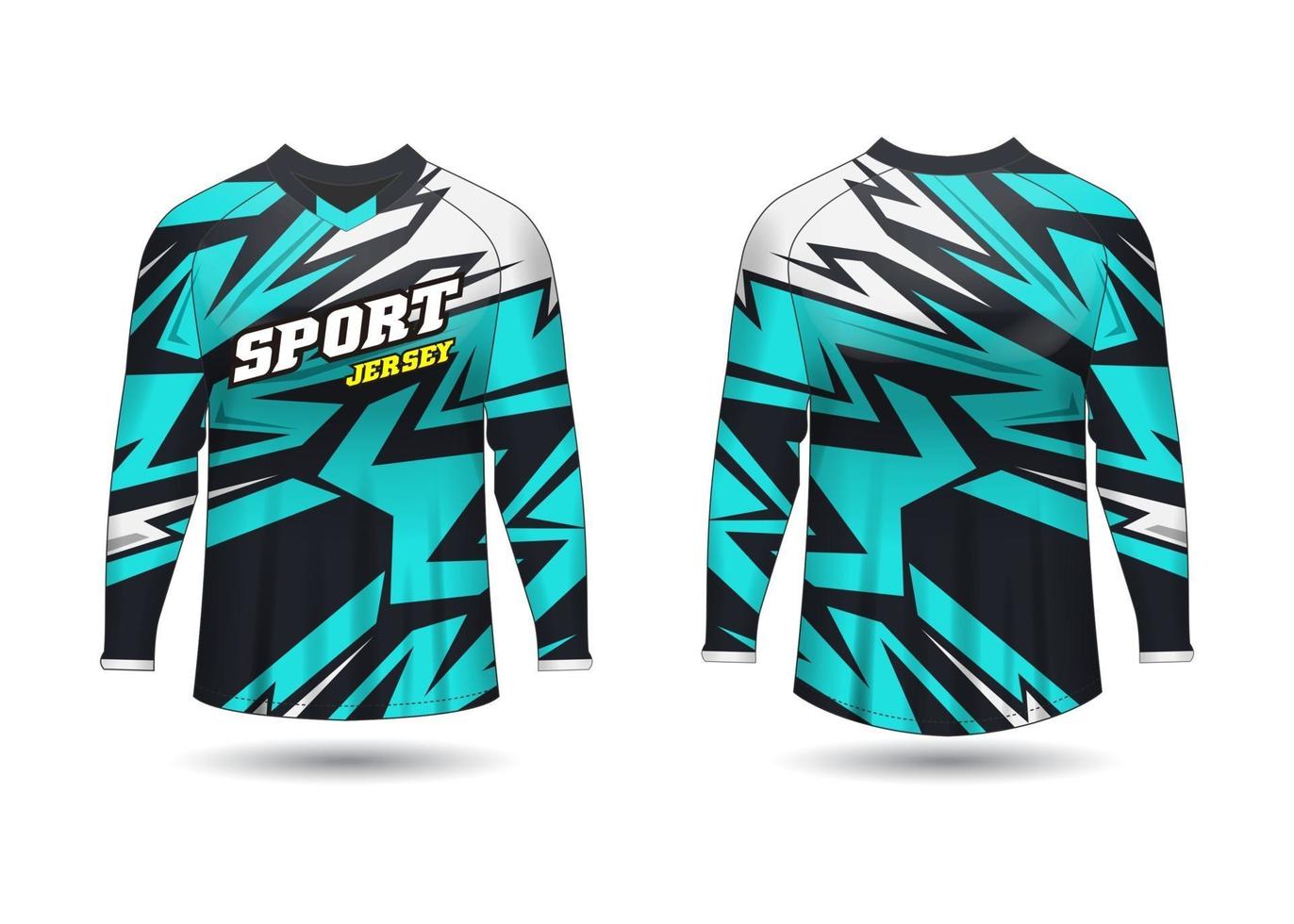 T-Shirt Sport Design. Racing jersey. uniform front and back view. vector