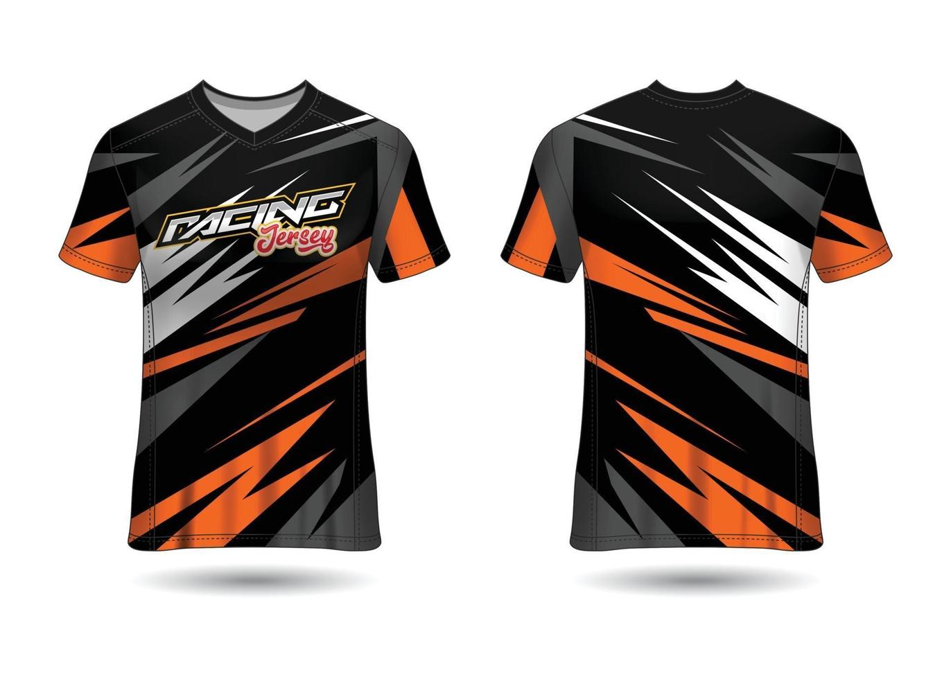 diseño de camiseta deportiva. maillot de carreras. vista frontal y trasera uniforme. vector