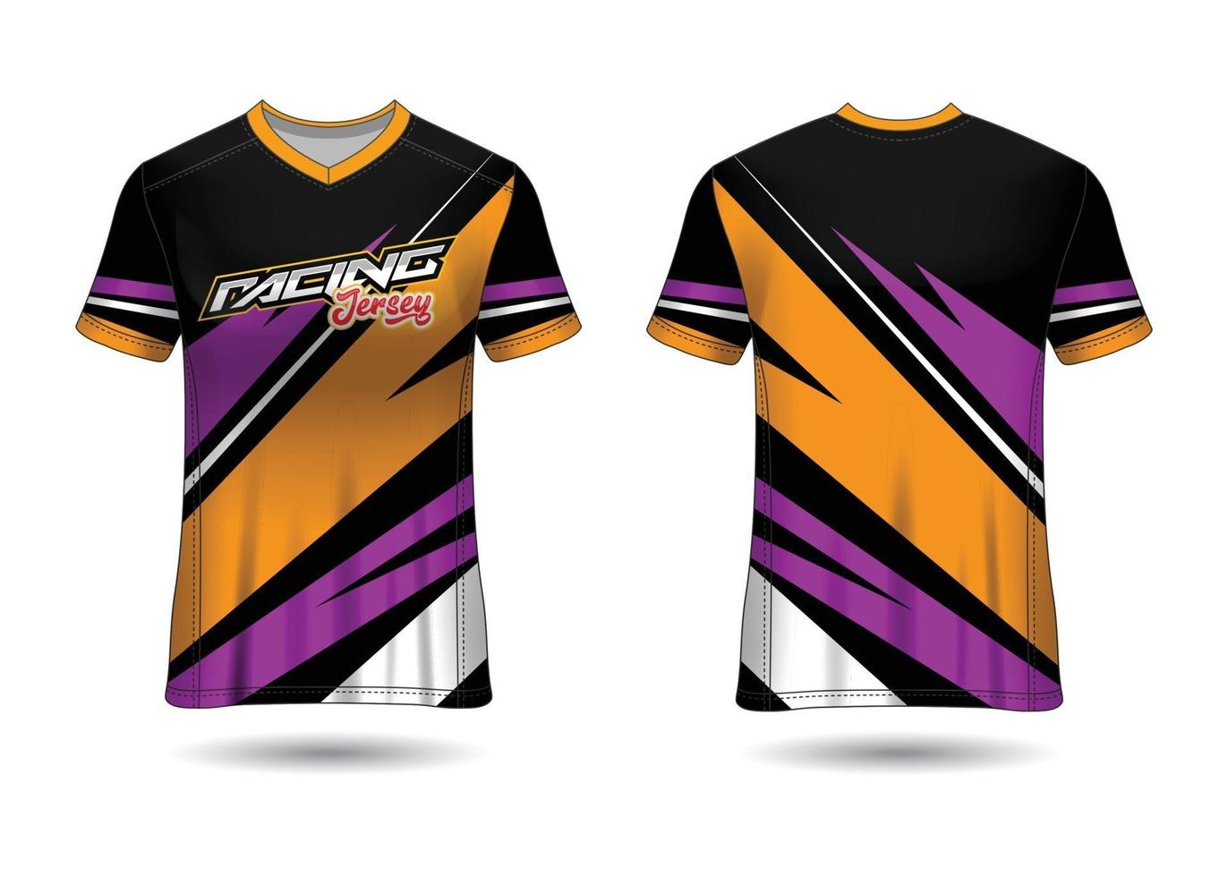 diseño de camiseta deportiva. maillot de carreras. vista frontal y trasera uniforme. vector