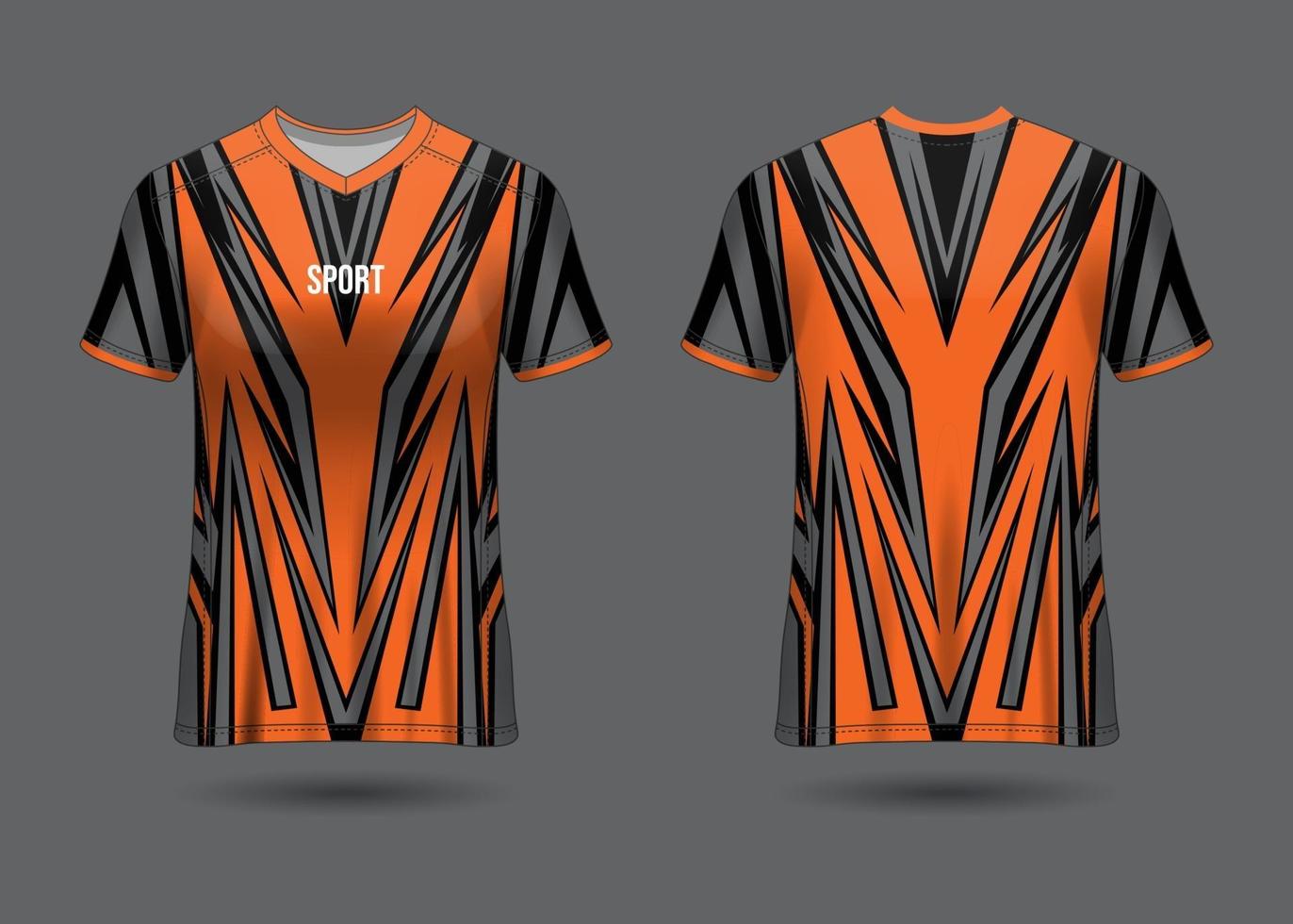 T-Shirt Sport Design. Racing jersey. uniform front and back view. vector