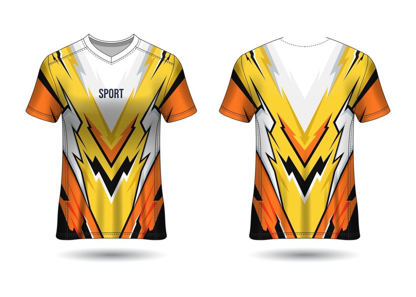 T-Shirt Sport Design. Racing jersey. uniform front and back view. vector