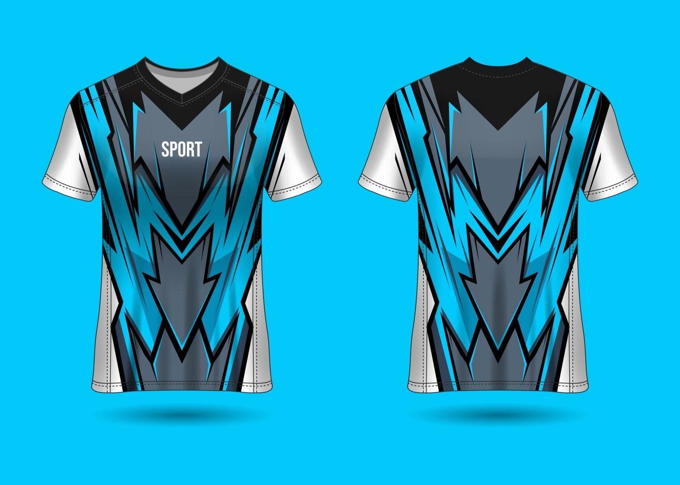 T-Shirt Sport Design. Racing jersey. uniform front and back view. vector