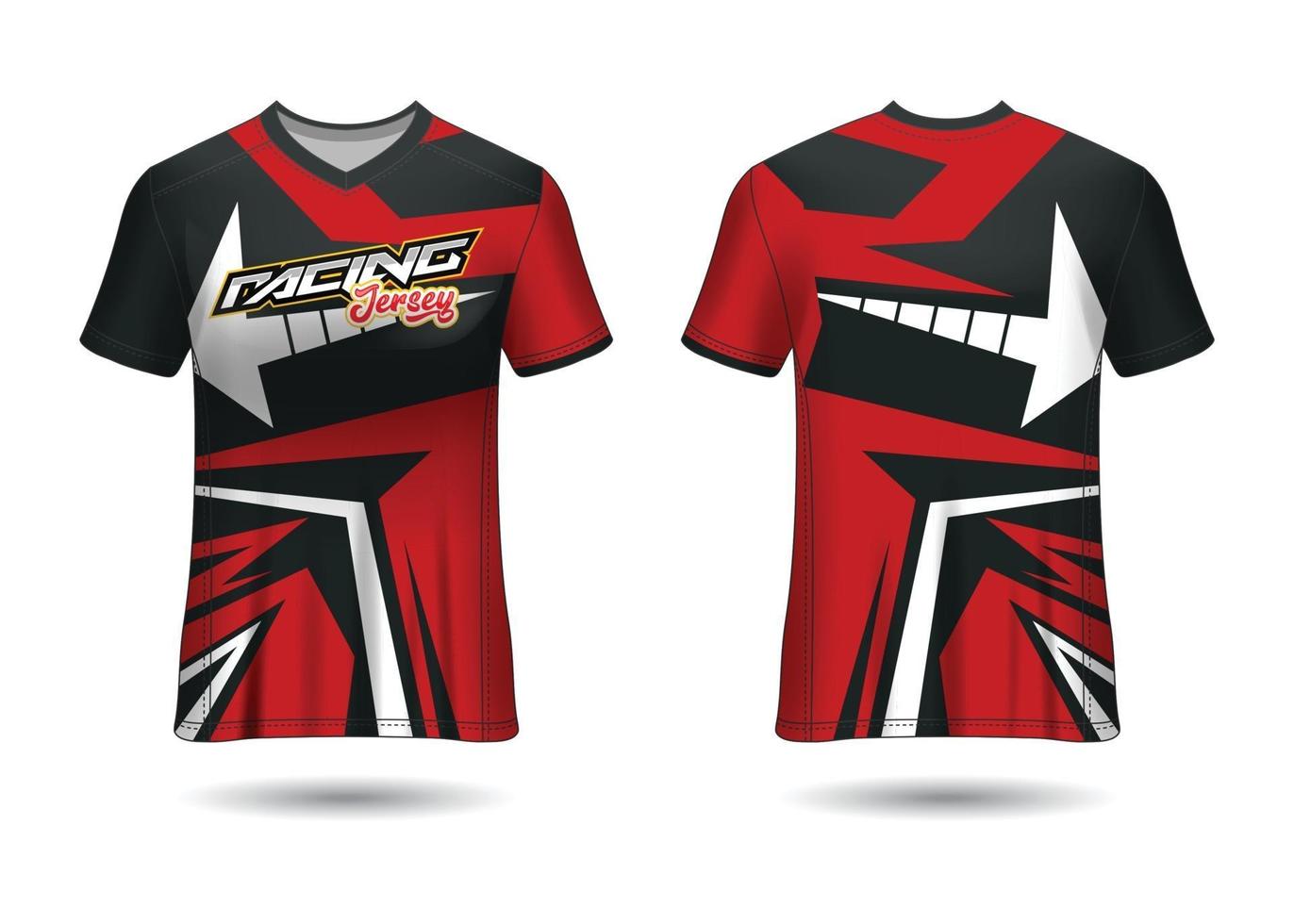 T-Shirt Sport Design. Racing jersey. uniform front and back view. vector