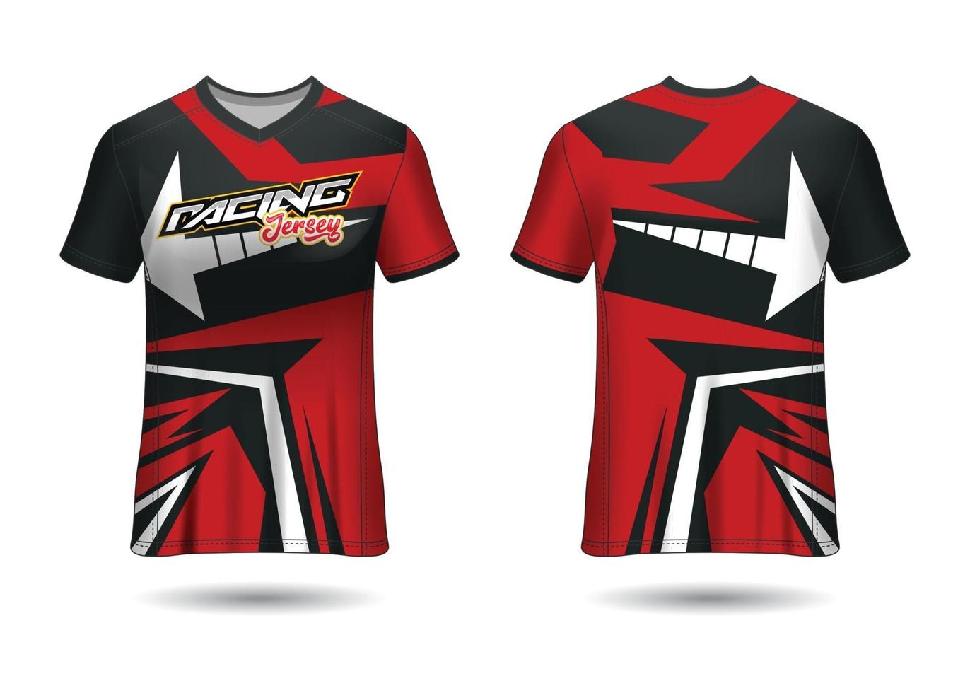 T-Shirt Sport Design. Racing jersey. uniform front and back view ...