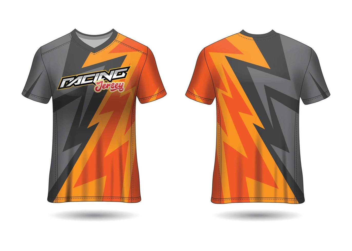 T-Shirt Sport Design. Racing jersey. uniform front and back view. vector
