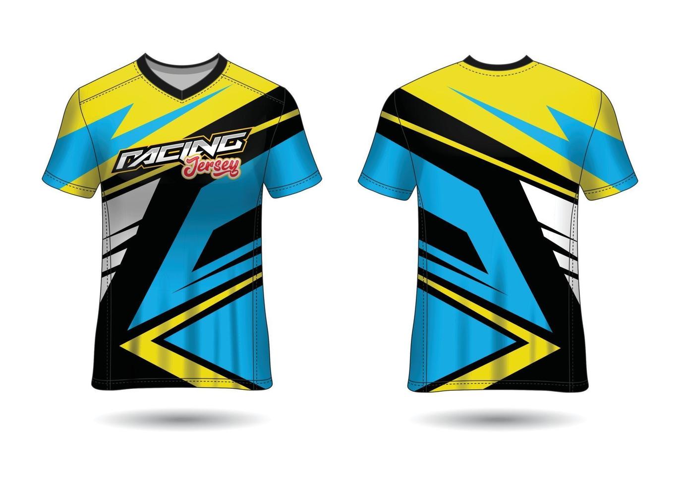 T-Shirt Sport Design. Racing jersey. uniform front and back view. vector