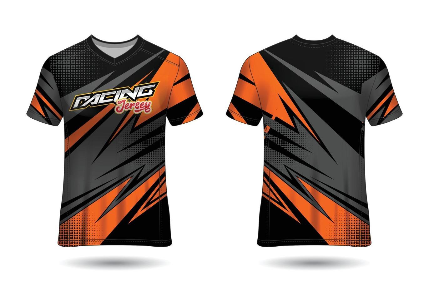 T-Shirt Sport Design. Racing jersey. uniform front and back view. vector