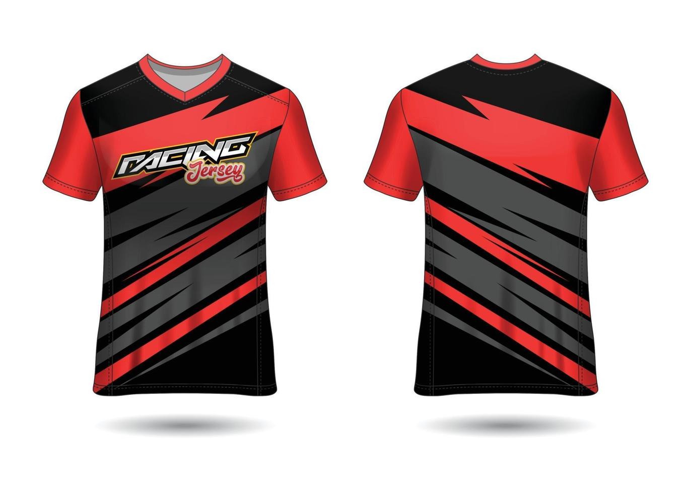T-Shirt Sport Design. Racing jersey. uniform front and back view. vector
