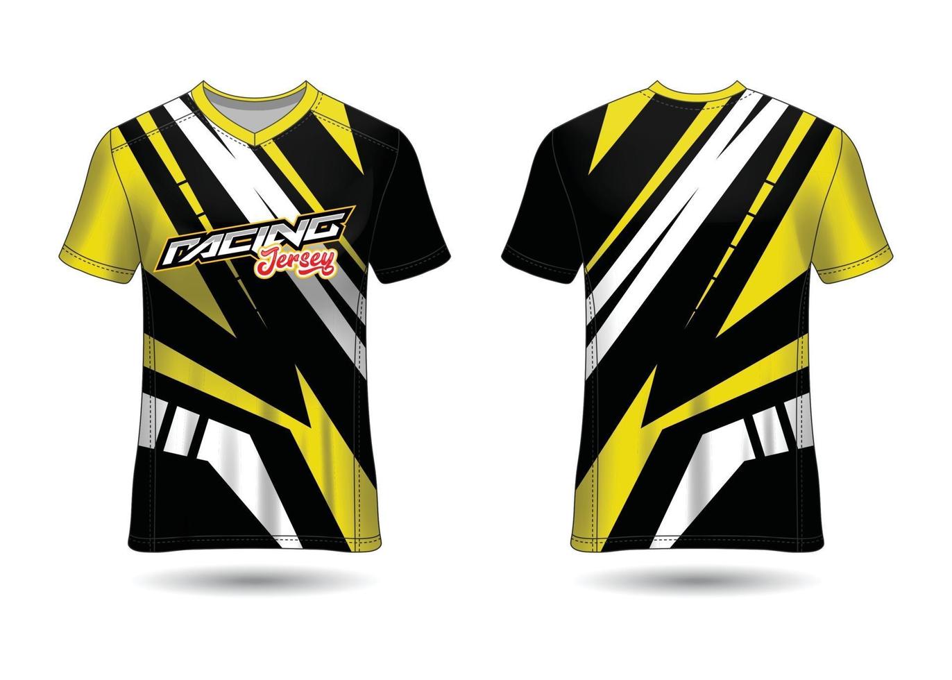 diseño de camiseta deportiva. maillot de carreras. vista frontal y trasera uniforme. vector