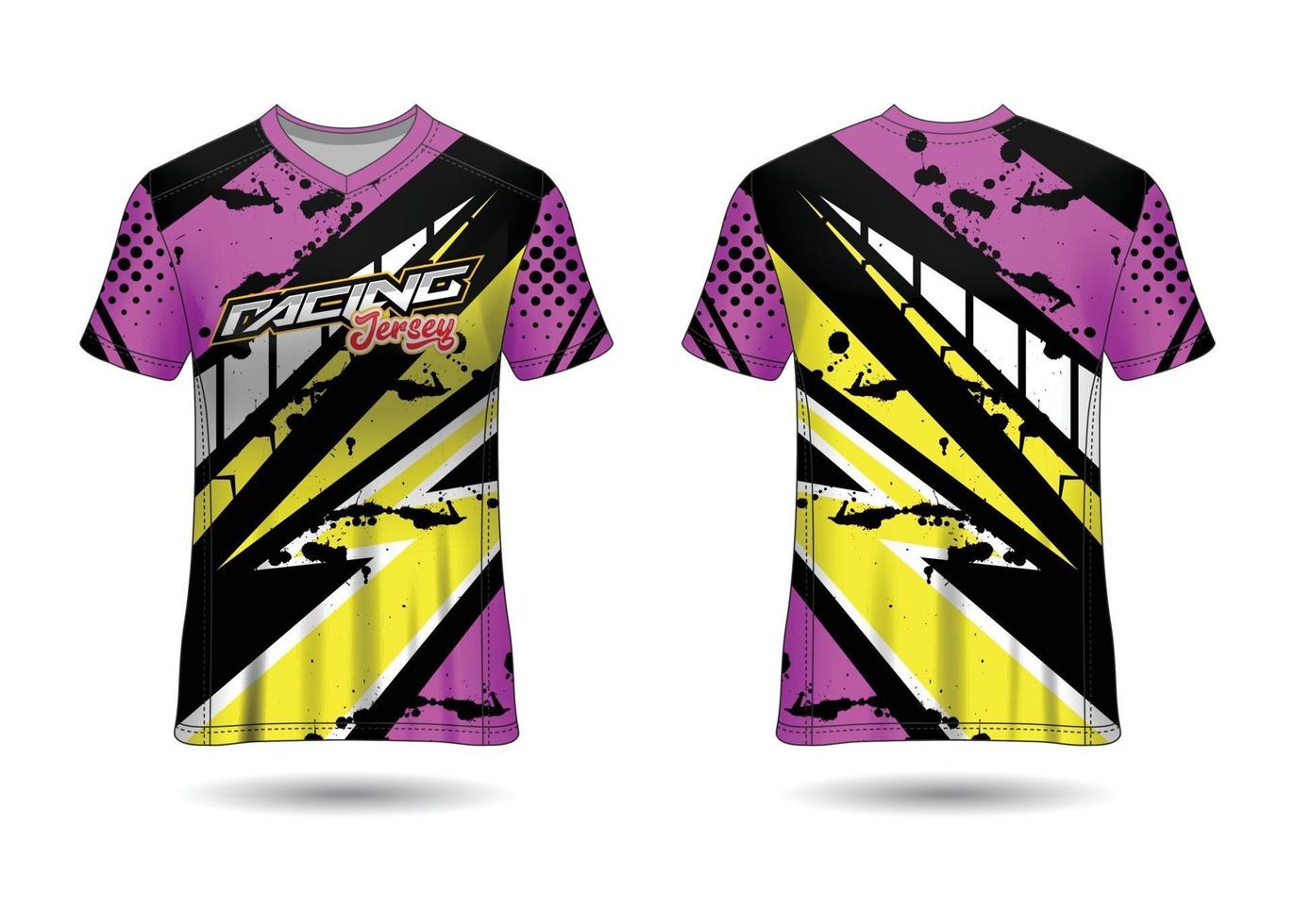 T-Shirt Sport Design. Racing jersey. uniform front and back view. vector