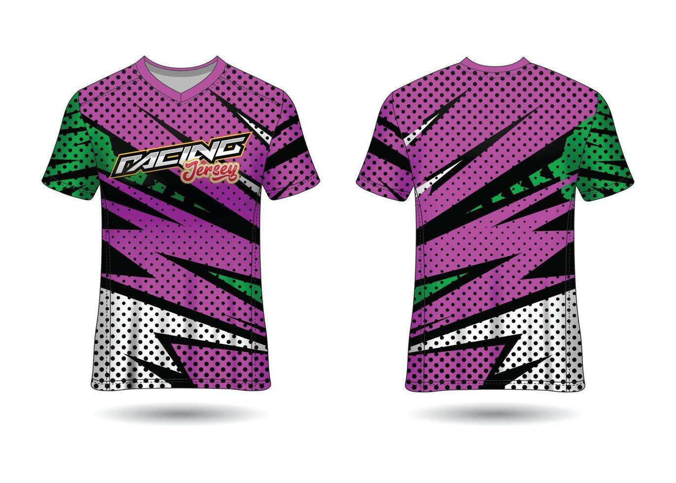 T-Shirt Sport Design. Racing jersey. uniform front and back view. vector