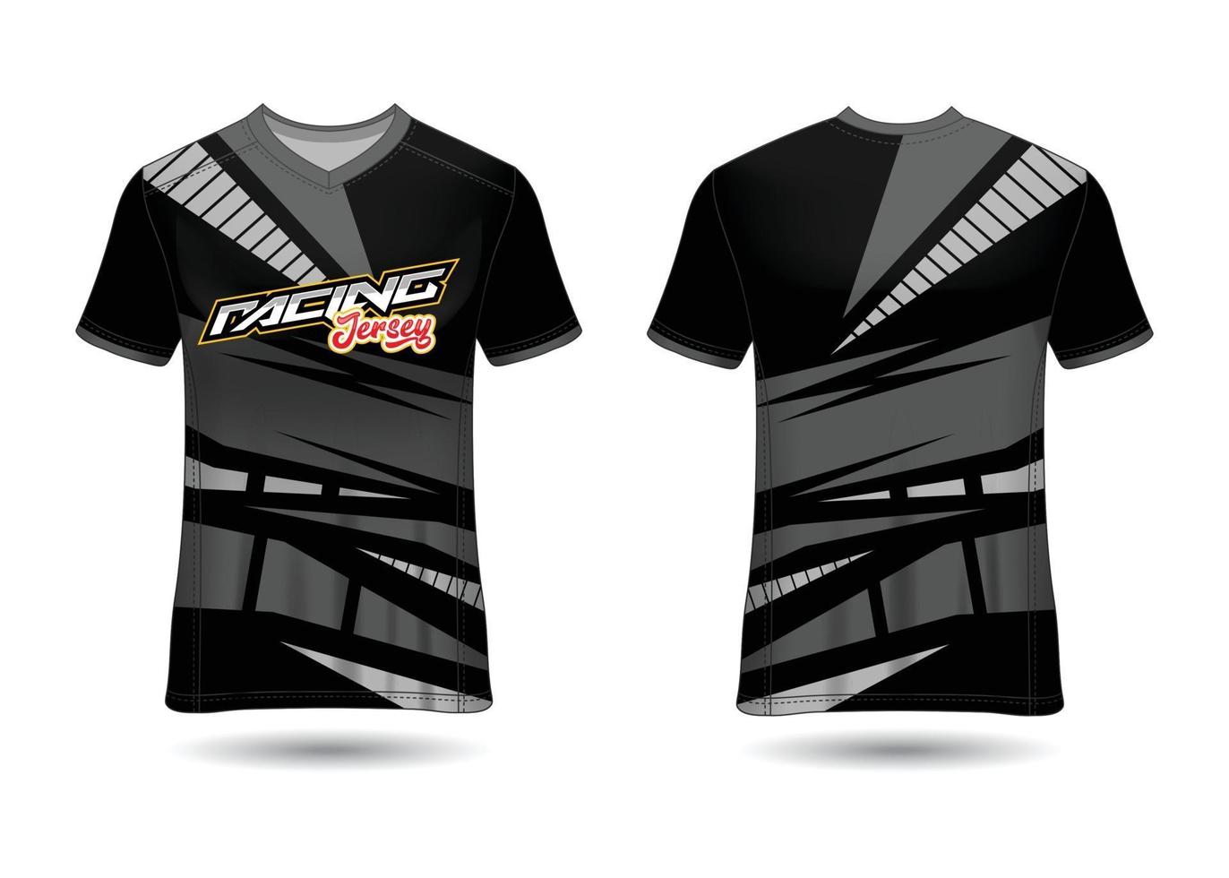 diseño de camiseta deportiva. maillot de carreras. vista frontal y trasera uniforme. vector