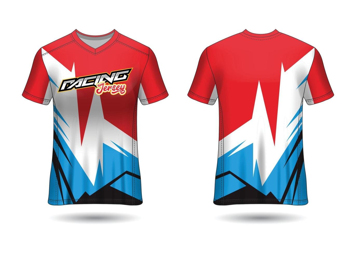 diseño de camiseta deportiva. maillot de carreras. vista frontal y trasera uniforme. vector