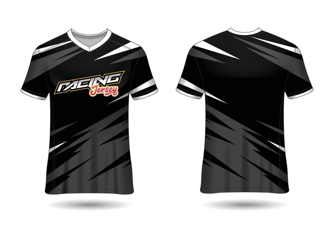 T-Shirt Sport Design. Racing jersey. uniform front and back view. vector