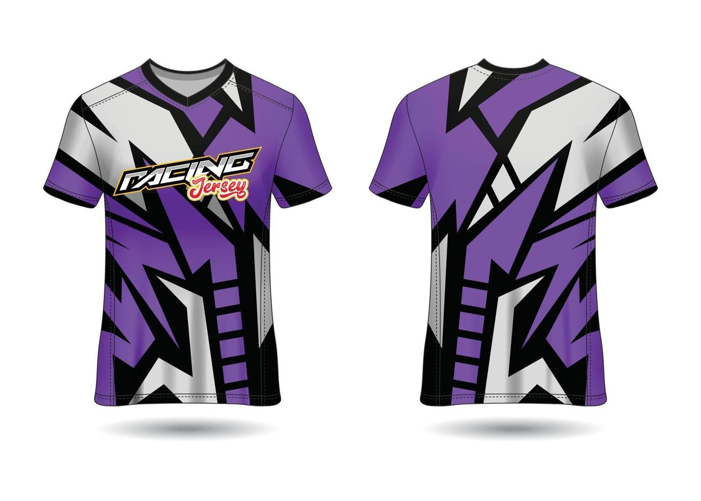 T-Shirt Sport Design. Racing jersey. uniform front and back view. vector