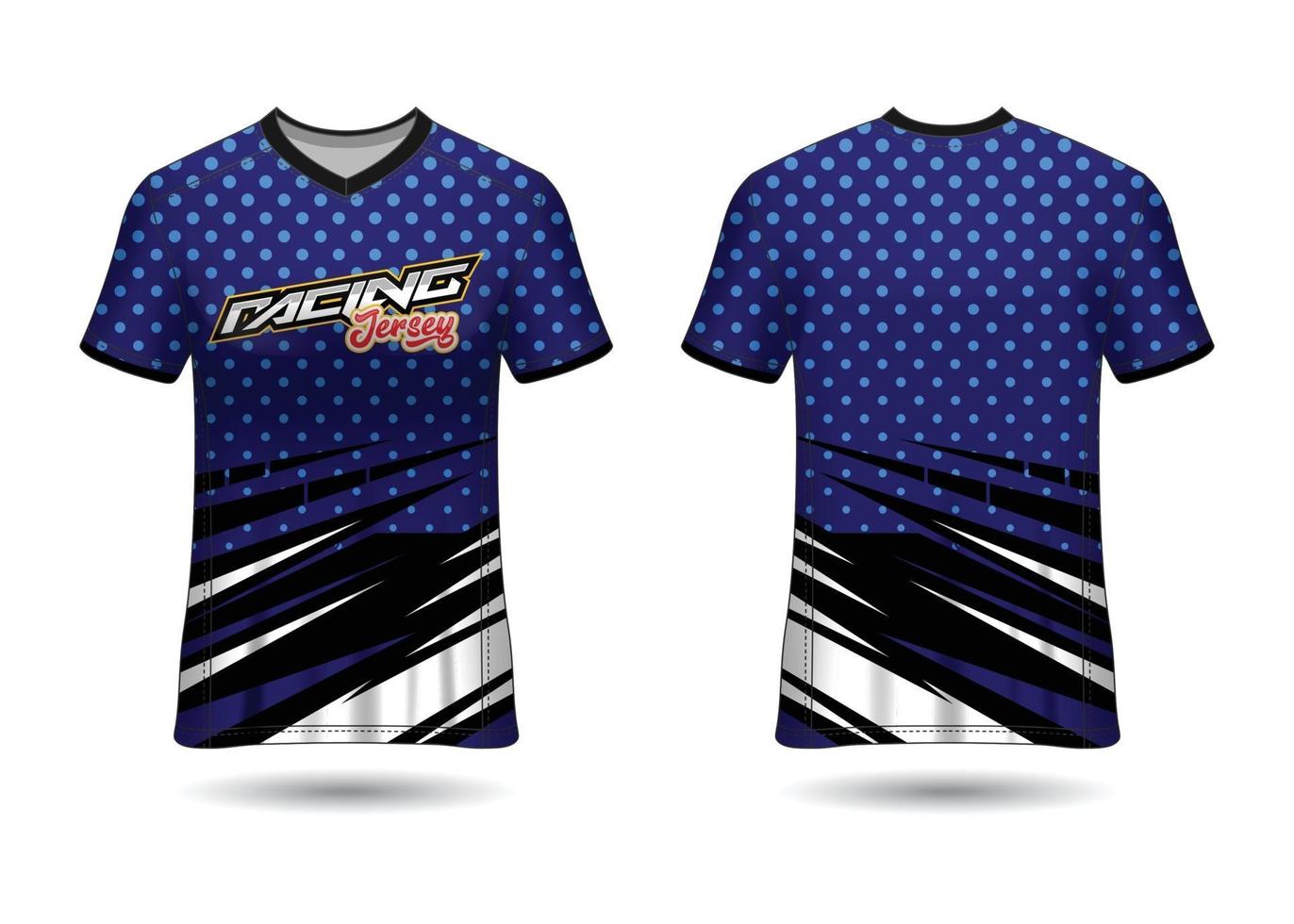 diseño de camiseta deportiva. maillot de carreras. vista frontal y trasera uniforme. vector