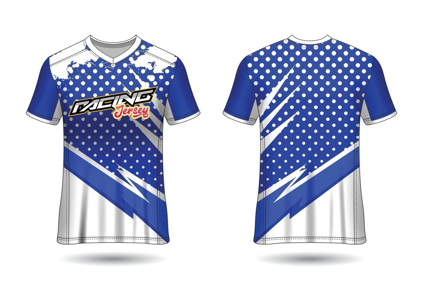 diseño de camiseta deportiva. maillot de carreras. vista frontal y trasera uniforme. vector