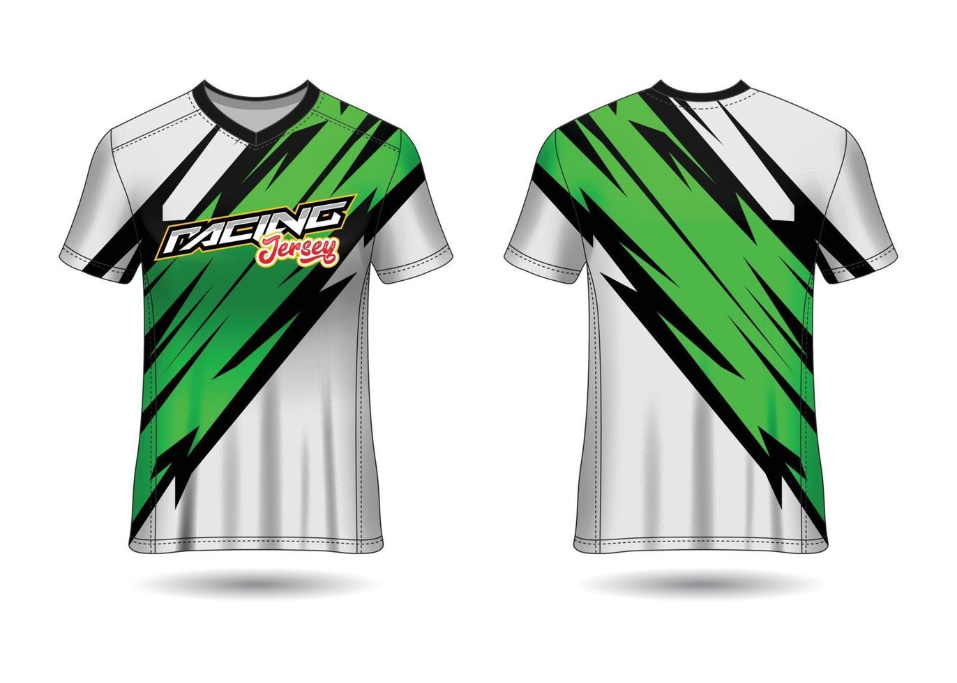 T-Shirt Sport Design. Racing jersey. uniform front and back view. vector