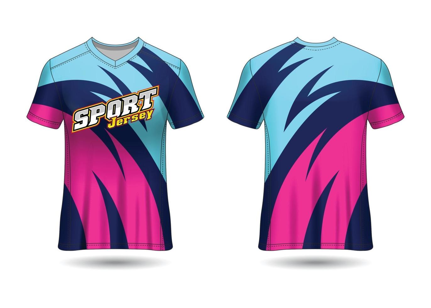 T-Shirt Sport Design. Racing jersey. uniform front and back view. vector