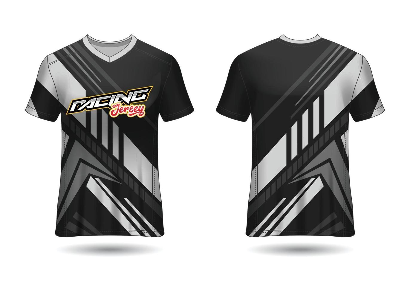 diseño de camiseta deportiva. maillot de carreras. vista frontal y trasera uniforme. vector