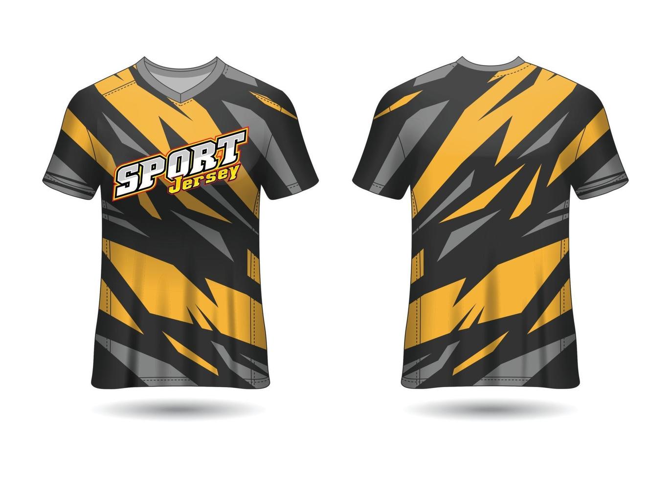 diseño de camiseta deportiva. maillot de carreras. vista frontal y trasera uniforme. vector