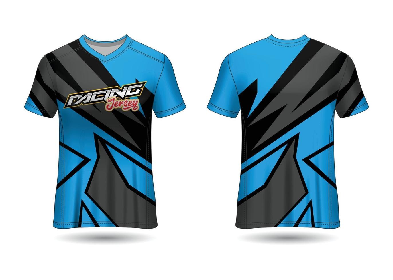 T-Shirt Sport Design. Racing jersey. uniform front and back view. vector