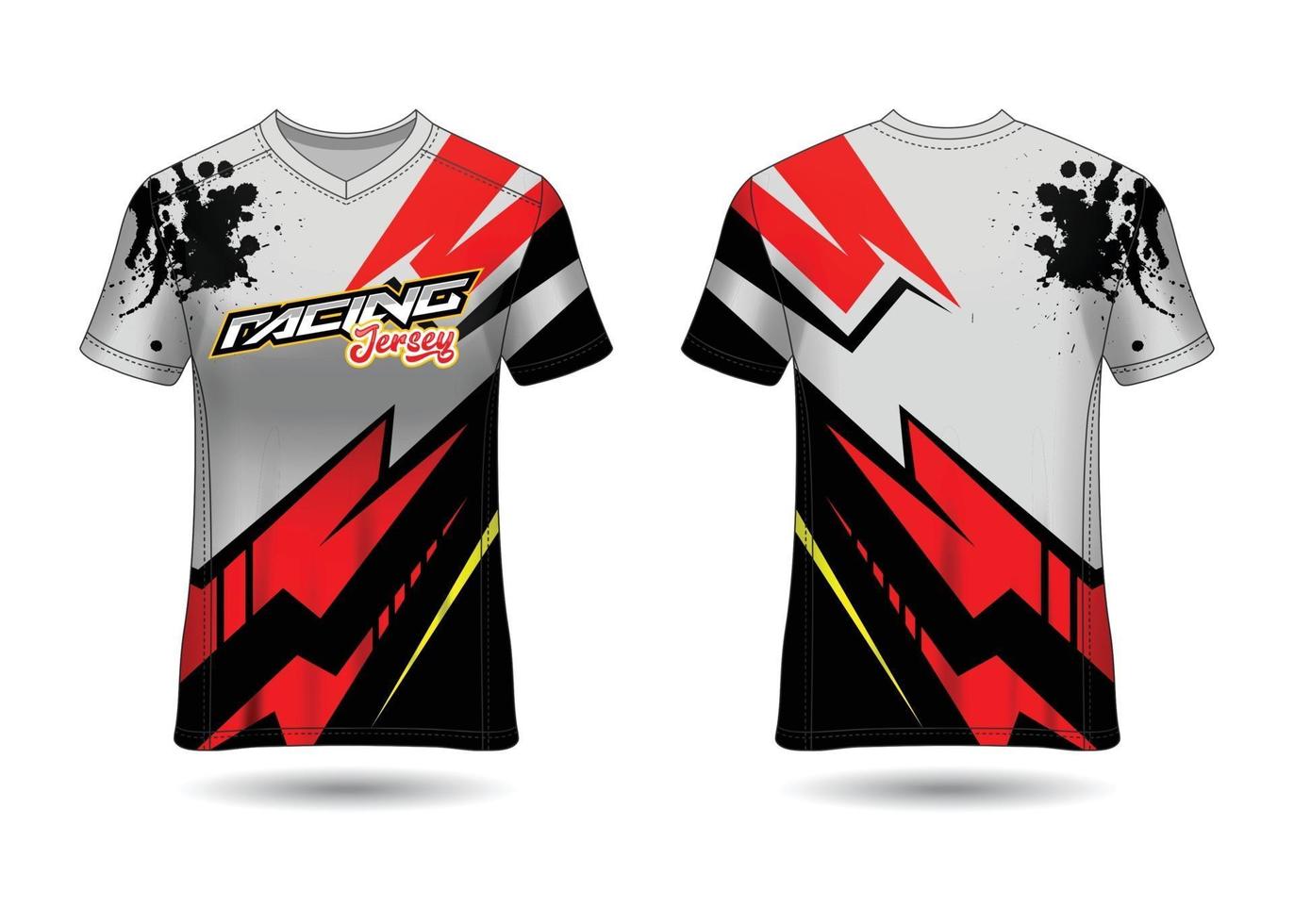 T-Shirt Sport Design. Racing jersey. uniform front and back view ...